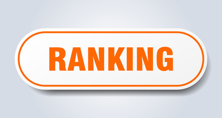 ranking sign. ranking rounded orange sticker. ranking