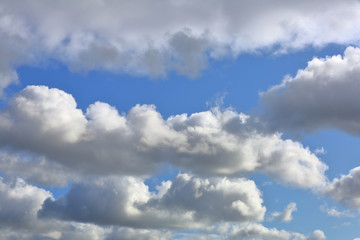 Picturesque textured clouds in the sky at the daytime