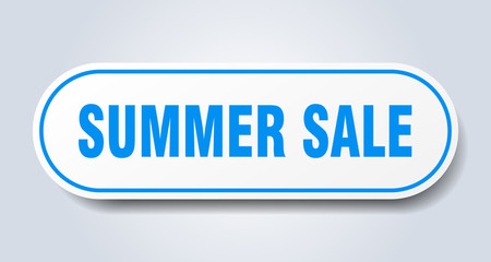 summer sale sign. summer sale rounded blue sticker. summer sale