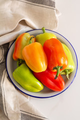 colorful bell peppers on a plate