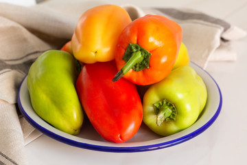 peppers on a plate