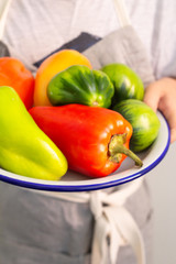 red pepper in  hands 