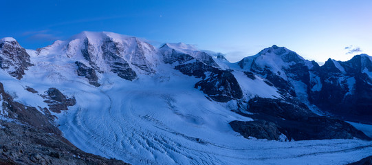 Piz Palü panorama von Diavolezza abends 