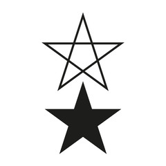 Fototapeta premium icon, star, black and linear, vector illustration.