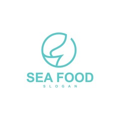 Fototapeta premium fish logo template, design concept vector, sea food