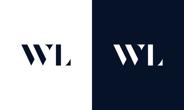 Abstract letter WL logo. This logo icon incorporate with abstract shape in the creative way.