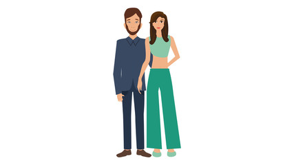 A couple holding hands vector