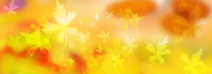 Wunderschöner warmer Hintergrund mit Silhouette und tollem goldenem Bokeh von herbstlichen Laubblättern 