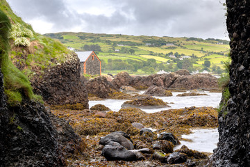 The Cushendun Caves in Northern Ireland