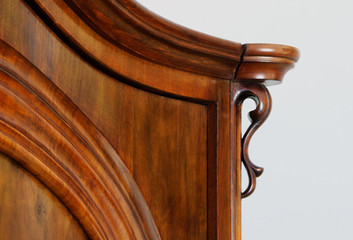 Traditional decorated oak wardrobe. Honest carpentry.