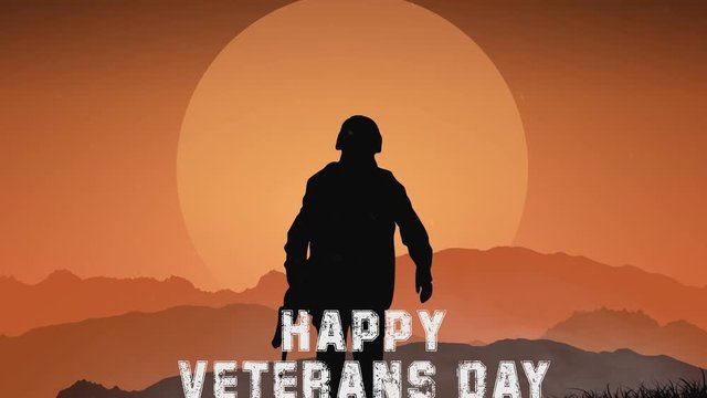 Veterans Day animated footage with parallax effect