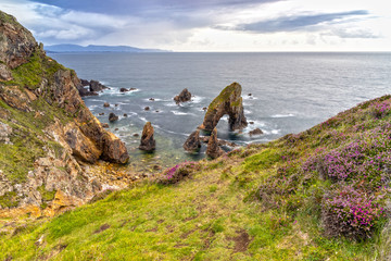 Crohy Head Sea Arch and Sea Stacks in County Donegal, Ireland