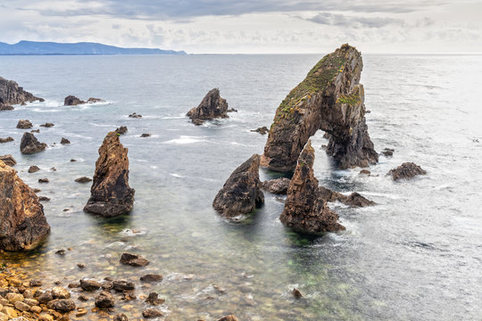 Crohy Head Sea Arch and Sea Stacks in County Donegal, Ireland
