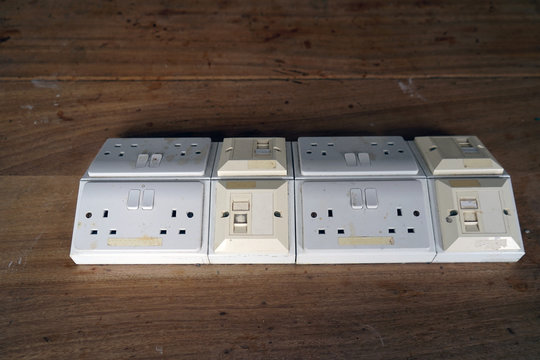 Desktop power and network sockets
