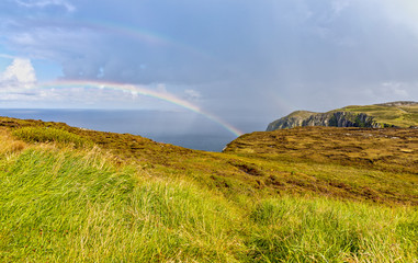 View over the Cliffs of Horn Head in County Donegal in Ireland
