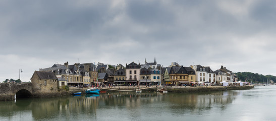 Fototapeta na wymiar panorama cityscape view of the old town of Auray in Brittany in western France