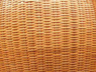 The brown bamboo background and texture of the basket