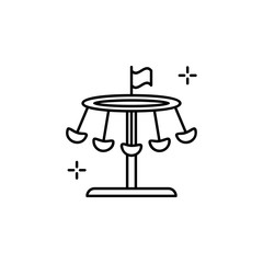 Amusement park, spanish icon. Element of spanish thin line icon