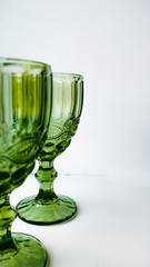 glass on white background