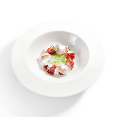 Tuna with Kohlrabi and Celery Dressing with Lime