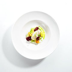 Exquisite Serving Avocado Salad with Truffle and Crab