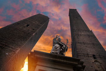 Two towers in the city of Bologna © Aliaksei