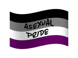 Asexual pride flag background. Ace. Gender identitie. LGBTO movement. LGBTQ community.  Vector illustration.