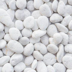 White pebbles stone texture and background
