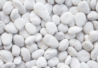 White pebbles stone texture and background