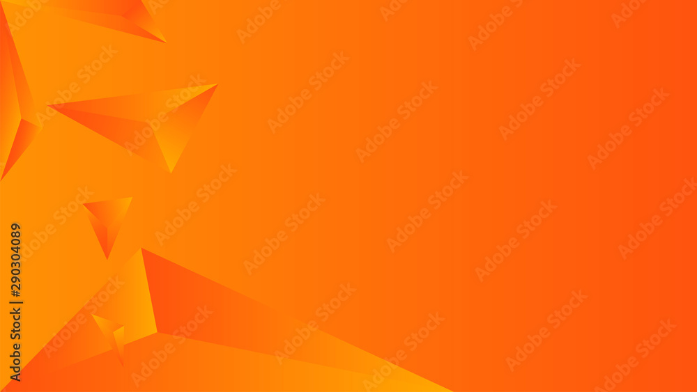 Poster abstract polygon triangle gradient background orange