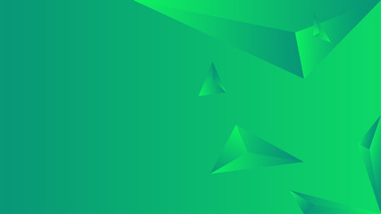 Abstract polygon triangle gradient background green