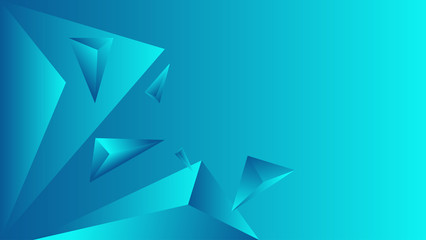 Abstract polygon triangle gradient background turquoise