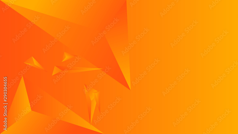 Poster abstract polygon triangle gradient background orange