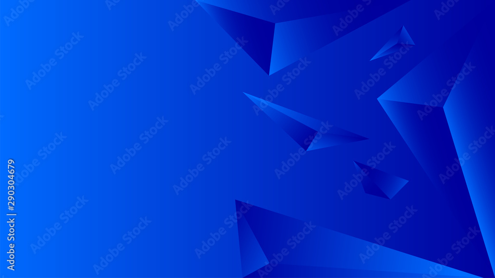 Poster abstract polygon triangle gradient background blue