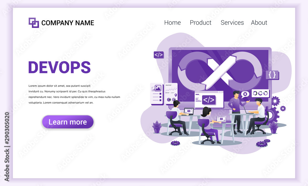 Aufkleber modern flat design concept of programmers at work concept, software development with characters. can