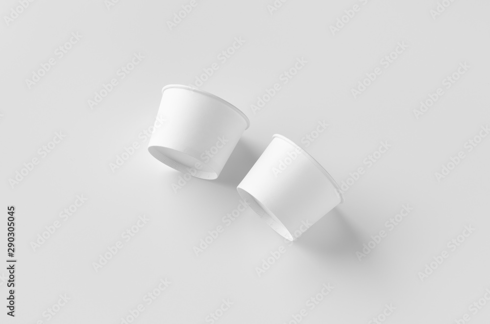 Canvas Prints White ice cream paper cup mockup.