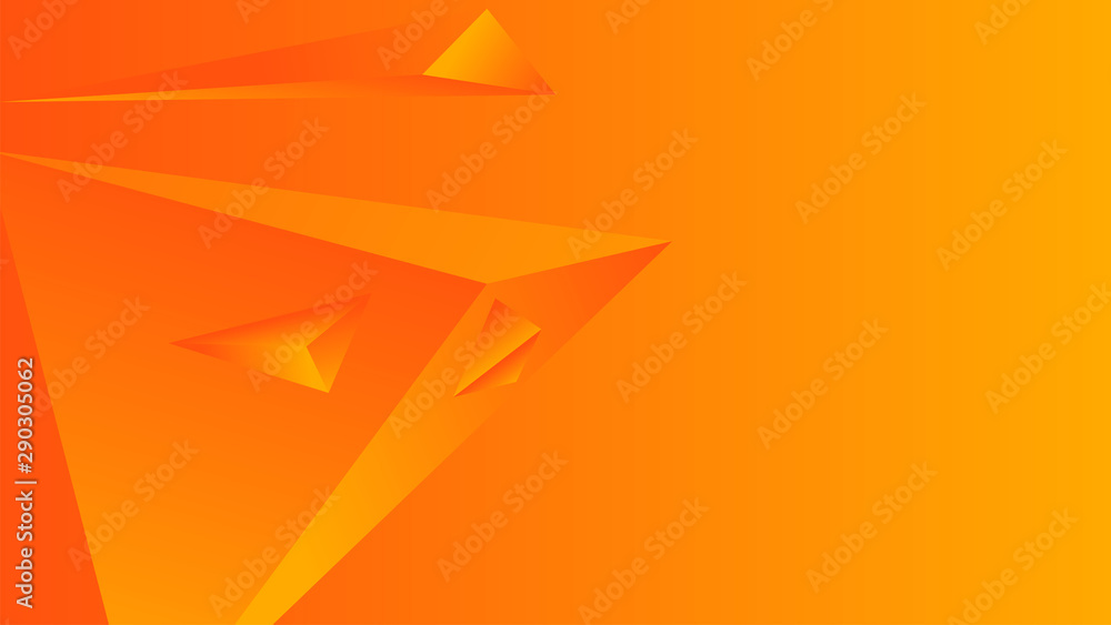 Poster abstract polygon triangle gradient background orange