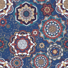 Indian style pattern. Seamless background.