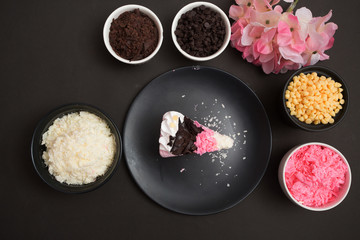 piece of cake,Chocolate and Strawberry cake