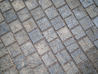 Abstract wooden texture, grids pattern, floor or wall background.