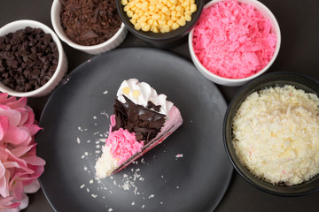 piece of cake,Chocolate and Strawberry cake