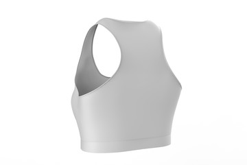 women's sports bra isolated on the white background. 3d illustration