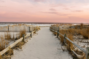 Beach scene at dawn