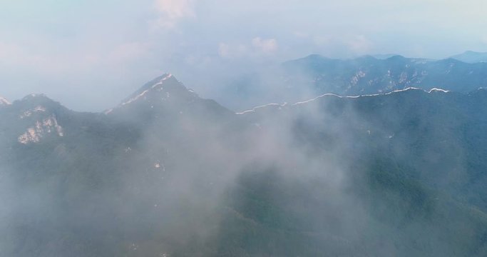 Aerial View of Great Wall of China