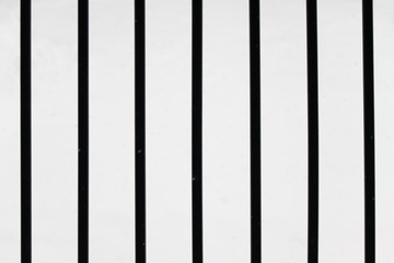 Black and white stripe pattern of snow and fence