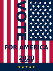 Illustration encouraging americans to vote in the presidential election of 2020. Impartial and suitable for all kinds of use, including printing, web, social media, marketing etc... 36x48 in (ARCH E)