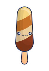 cute ice cream in stick kawaii character