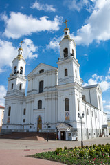 Fototapeta na wymiar The building of the assumption Cathedral in Vitebsk