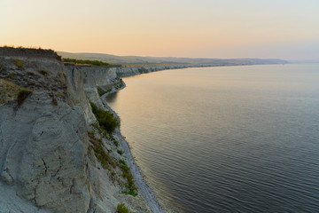 Beautiful view of Stepan Razin rock, Volga river