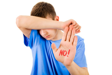 Young Man say NO